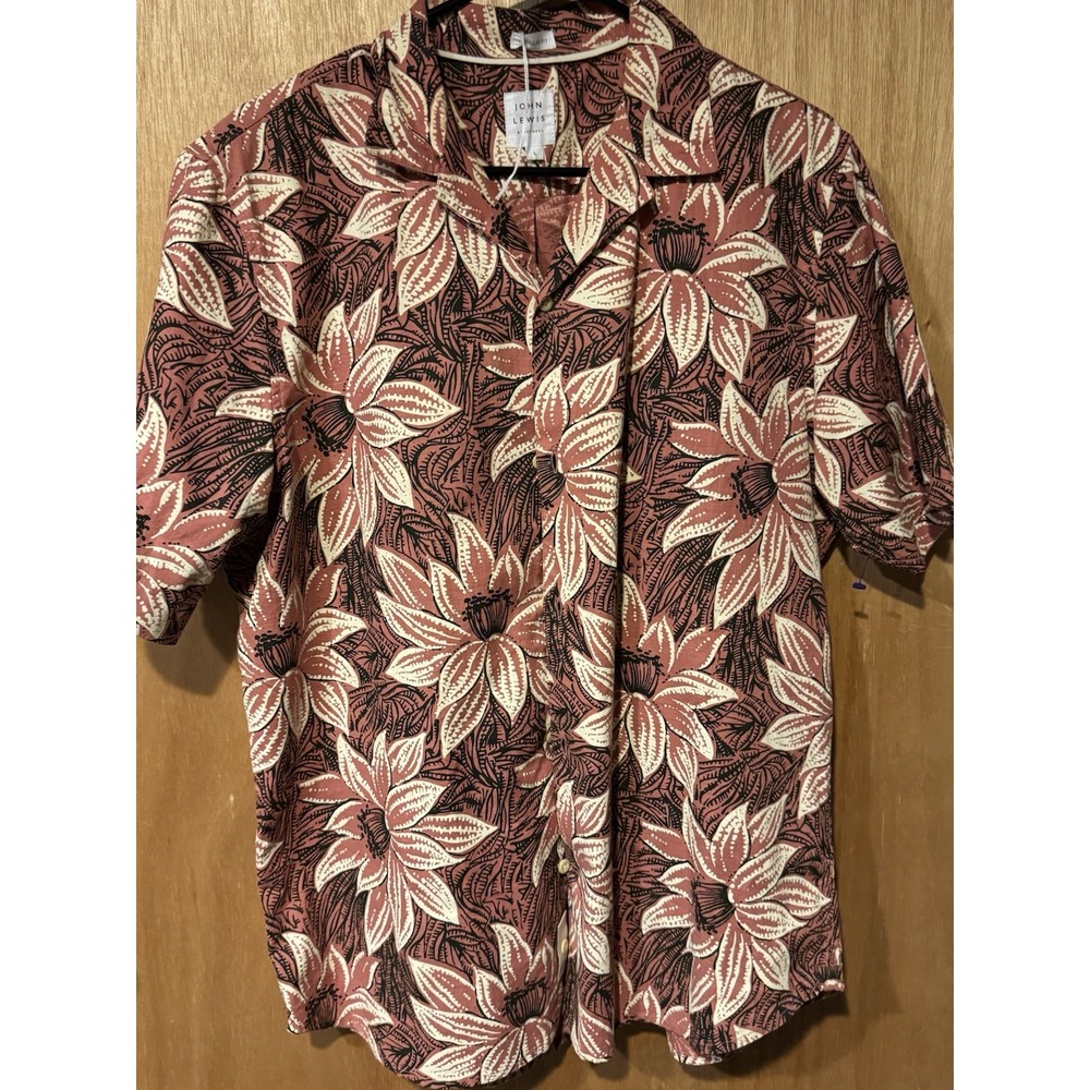 John Lewis & Co All Over Print Hawaiian Shirt Men's Large (P1)